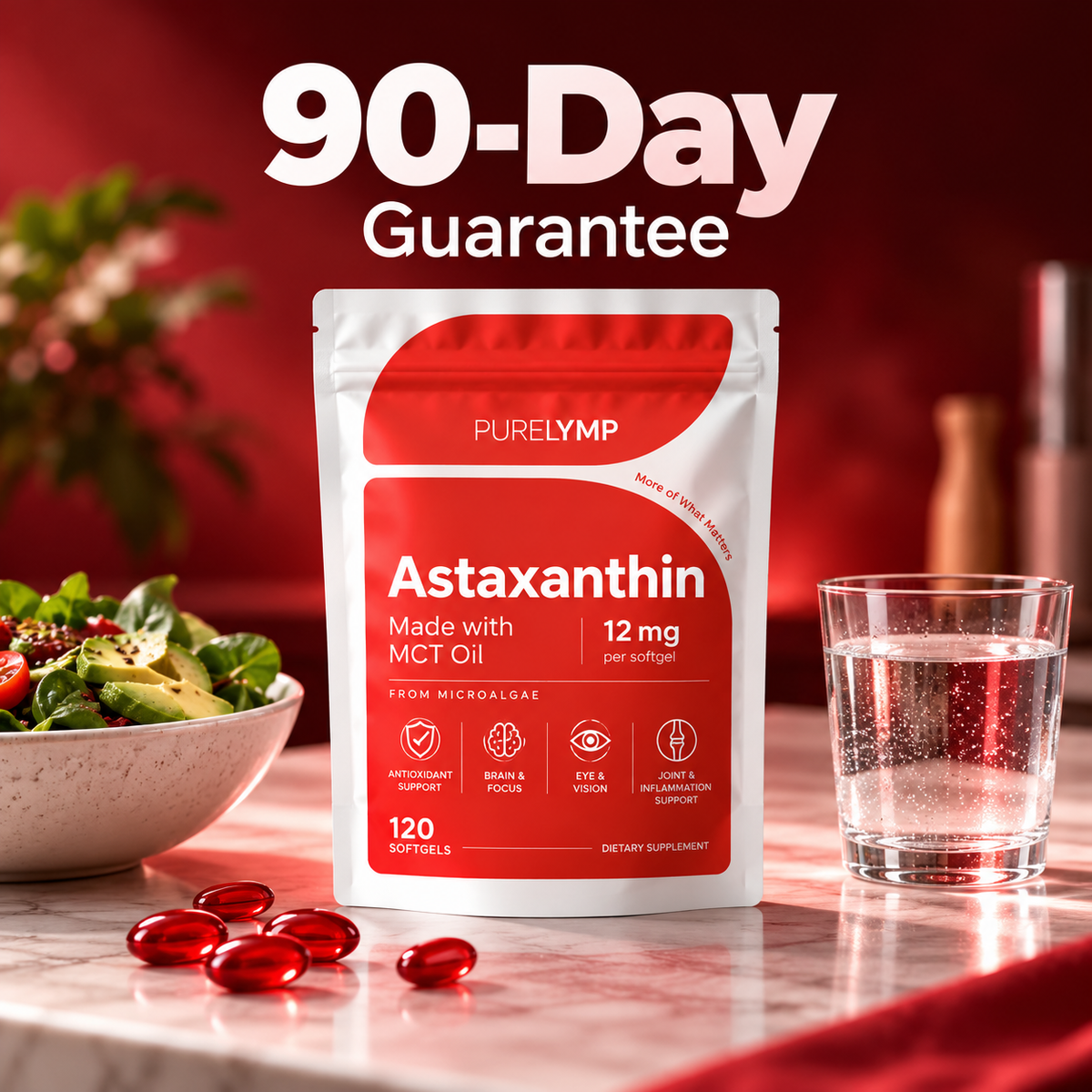 PureLymp® Astaxanthin - Nature’s Most Powerful Antioxidant for Whole Body Support & Cellular Protection