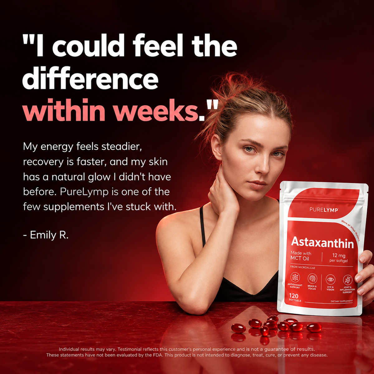 PureLymp® Astaxanthin - Nature’s Most Powerful Antioxidant for Whole Body Support & Cellular Protection